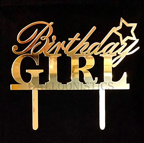 Acrylic Birthday Girl Birthday Cake Topper | Cake Supplies Decorations