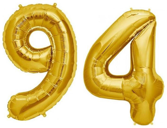 Number 94 Gold Foil Balloon 16 Inches
