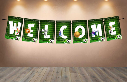 Football Theme Welcome Banner for Party Entrance Home Welcoming Birthday Decoration Party Item