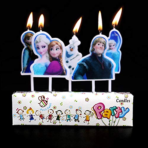 Elsa Frozen Theme Birthday Party and Cake Decoration Pack of 5