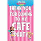 Beans Cafe theme Return Gifts Thank You Tags Thank u Cards for Gifts 20 Nos Cards and Glue Dots