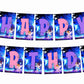 Fairy Theme Happy Birthday Banner for Photo Shoot Backdrop and Theme Party