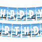 Penguin Theme Happy Birthday Banner for Photo Shoot Backdrop and Theme Party