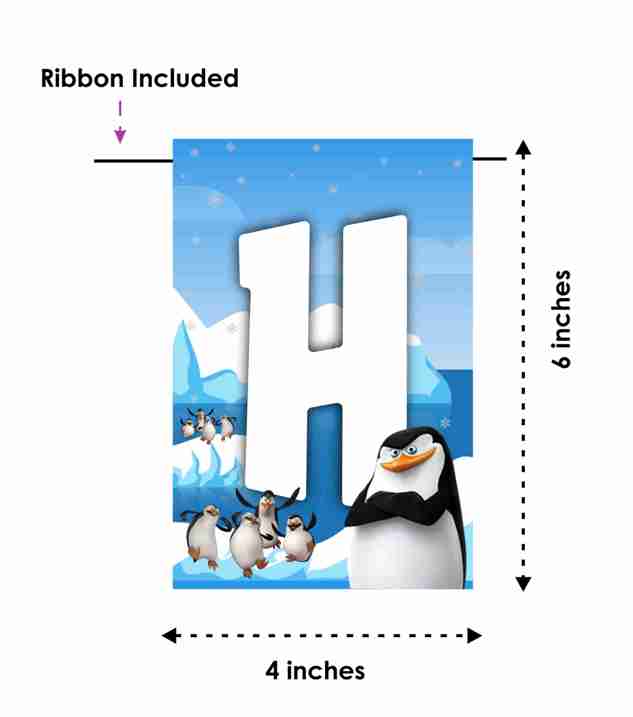 Penguin Theme Happy Birthday Banner for Photo Shoot Backdrop and Theme Party