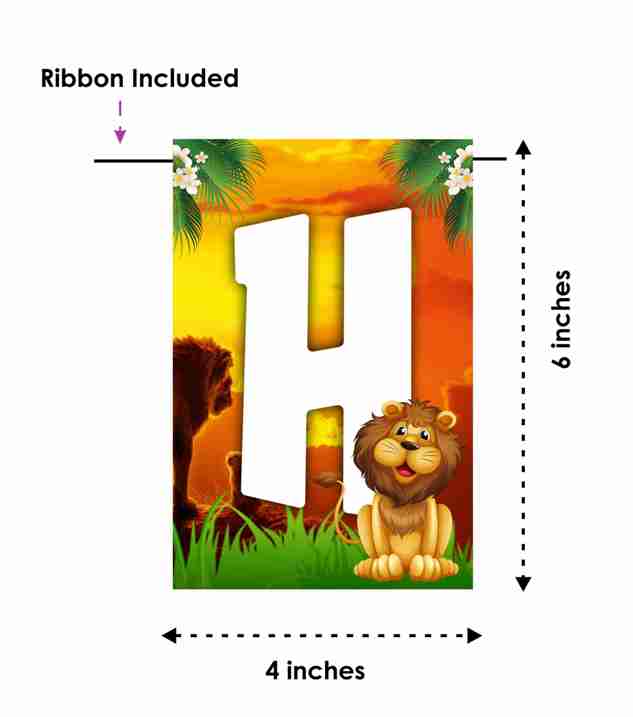 Lion Theme Happy Birthday Banner for Photo Shoot Backdrop and Theme Party