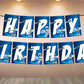 Robot Theme Happy Birthday Banner for Photo Shoot Backdrop and Theme Party