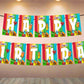 Number Blocks Theme Happy Birthday Banner for Photo Shoot Backdrop and Theme Party