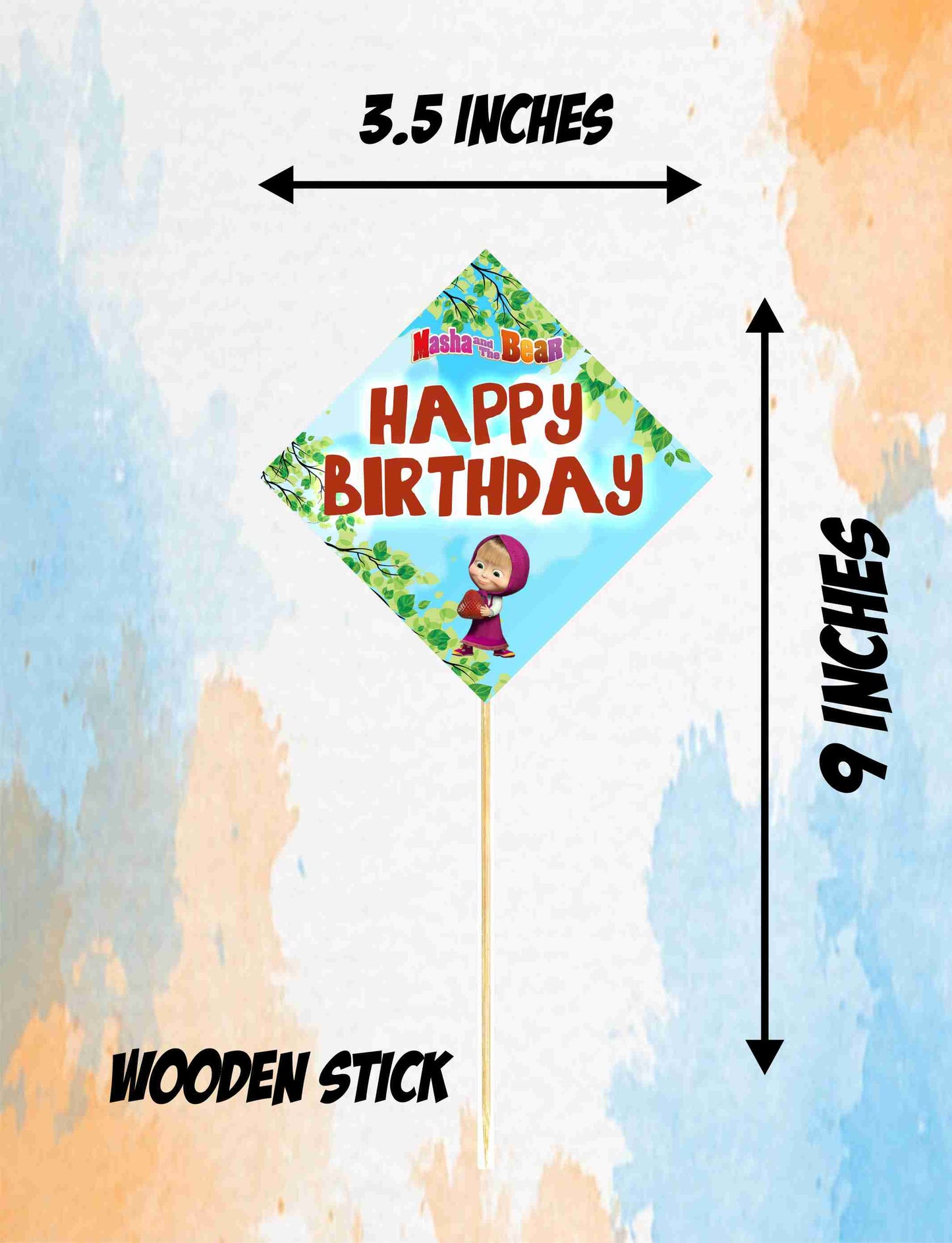 Masha Bear Theme Cake Topper Pack of 10 Nos for Birthday Cake Decoration Theme Party Item For Boys Girls Adults Birthday Theme Decor