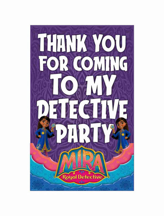 Mira Detective Theme Return Gifts Thank You Tags Thank u Cards for Gifts 20 Nos Cards and Glue Dots