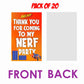 Nerf Theme Return Gifts Thank You Tags Thank u Cards for Gifts 20 Nos Cards and Glue Dots