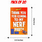 Nerf Theme Return Gifts Thank You Tags Thank u Cards for Gifts 20 Nos Cards and Glue Dots