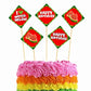 Watermelon Theme Cake Topper Pack of 10 Nos for Birthday Cake Decoration Theme Party Item For Boys Girls Adults Birthday Theme Decor