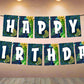 Peacock Theme Happy Birthday Banner for Photo Shoot Backdrop and Theme Party