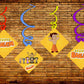 Chota Bheem Ceiling Hanging Swirls Decorations Cutout Festive Party Supplies (Pack of 6 swirls and cutout)