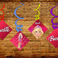 Barbie Ceiling Hanging Swirls Decorations Cutout Festive Party Supplies (Pack of 6 swirls and cutout)