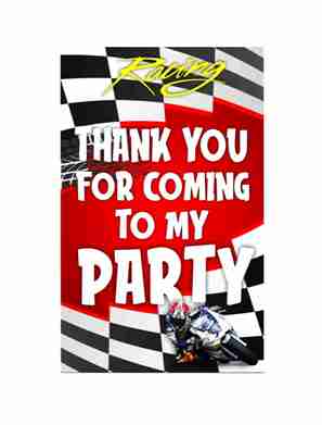 Sports Bike theme Return Gifts Thank You Tags Thank u Cards for Gifts 20 Nos Cards and Glue Dots