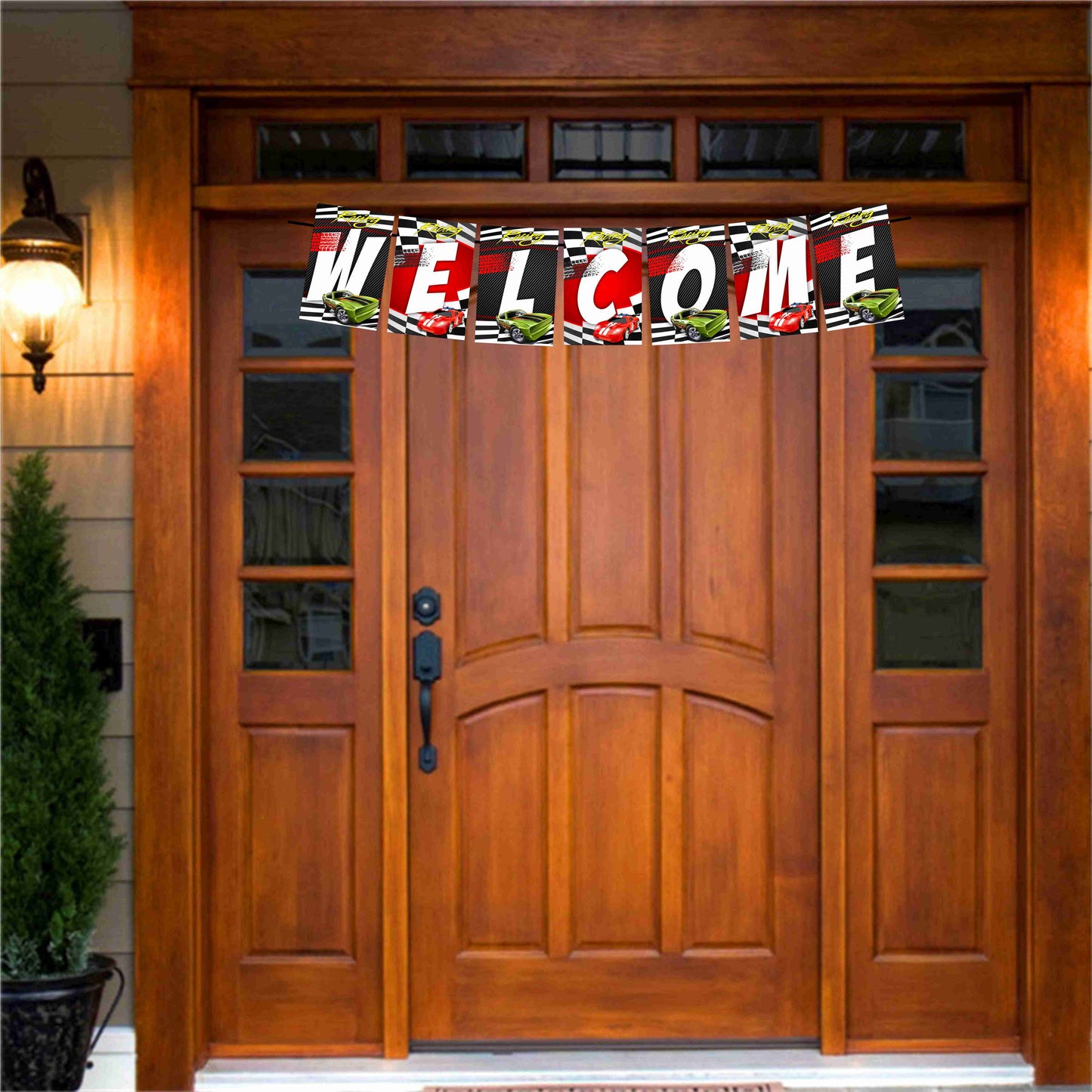 Sports Car Welcome Banner for Party Entrance Home Welcoming Birthday Decoration Party Item
