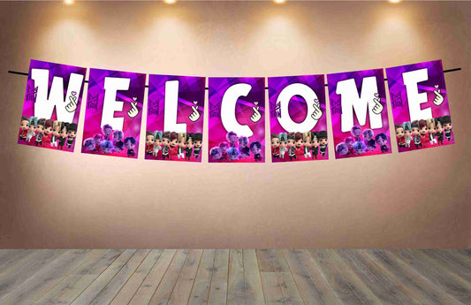 Tiny Tans BTS Welcome Banner for Party Entrance Home Welcoming Birthday Decoration Party Item