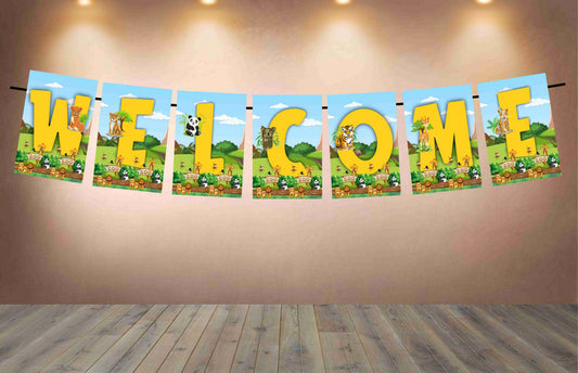 Zoo Welcome Banner for Party Entrance Home Welcoming Birthday Decoration Party Item