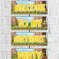 Zoo Theme Birthday Welcome Board Welcome to My Birthday Party Board for Door Party Hall Entrance Decoration Party Item for Indoor and Outdoor 2.3 feet