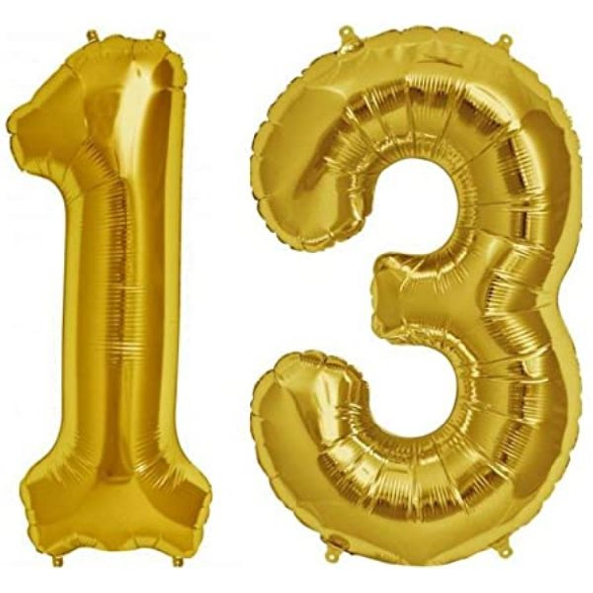 Number 13 Gold Foil Balloon 16 Inches