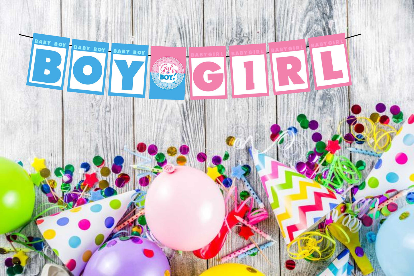 Boy or Girl Banner Decoration Hanging and Banner for Photo Shoot Backdrop and Theme Party
