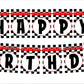 Racing Theme Happy Birthday Decoration Hanging and Banner for Photo Shoot Backdrop and Theme Party
