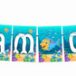 Ocean Underwater I Am One 1st Birthday Banner for Photo Shoot Backdrop and Theme Party
