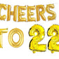 Cheers to 22 Birthday Foil Balloon Combo Party Decoration for Anniversary Celebration 16 Inches