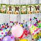 Jungle Theme I Am Two 2nd Birthday Banner for Photo Shoot Backdrop and Theme Party
