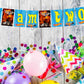 Hot Racing Wheels Theme I Am Two 2nd Birthday Banner for Photo Shoot Backdrop and Theme Party