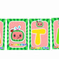 Cocomelon Theme I Am Three 3rd Birthday Banner for Photo Shoot Backdrop and Theme Party