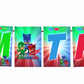 PJ Mask Theme I Am Three 3rd Birthday Banner for Photo Shoot Backdrop and Theme Party