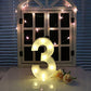 Number 3 LED Marquee Light Sign for Birthday Party Family Wedding Decor Walls Hanging