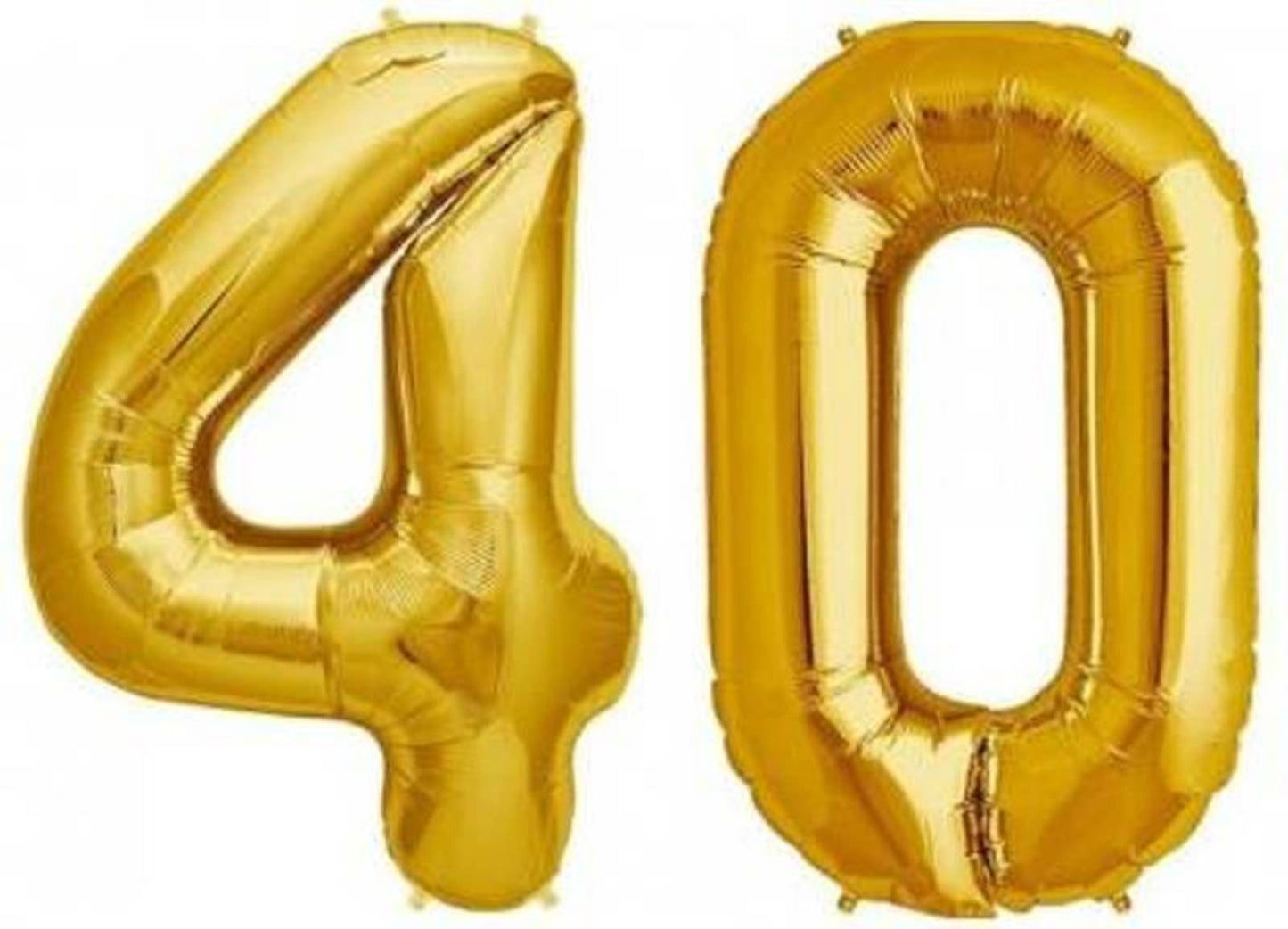 Number 40 Gold Foil Balloon 16 Inches