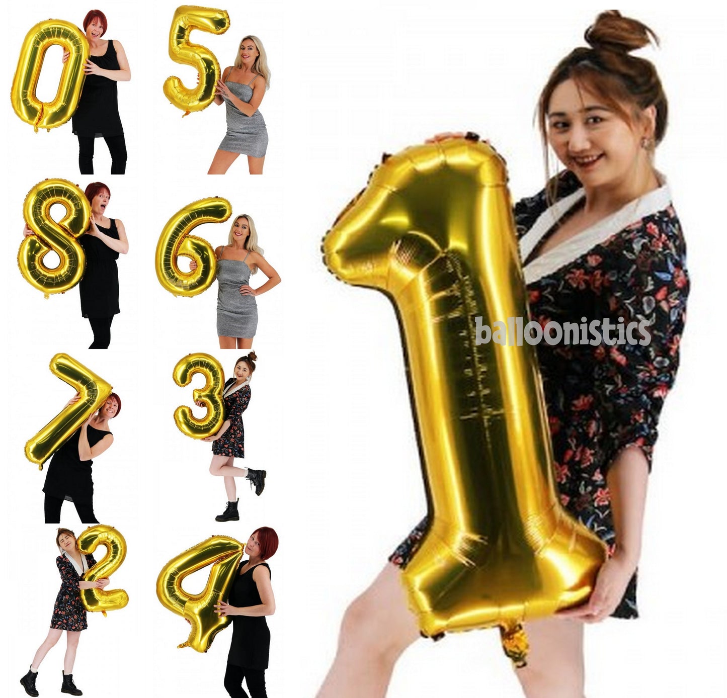 Number 6 Gold Foil Balloon 40 Inches