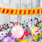 40th Happy Anniversary Banner Anniversary Decoration Backdrop Photo Shoot Party Item for Adults and Kids