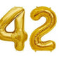 Number 42 Gold Foil Balloon 16 Inches