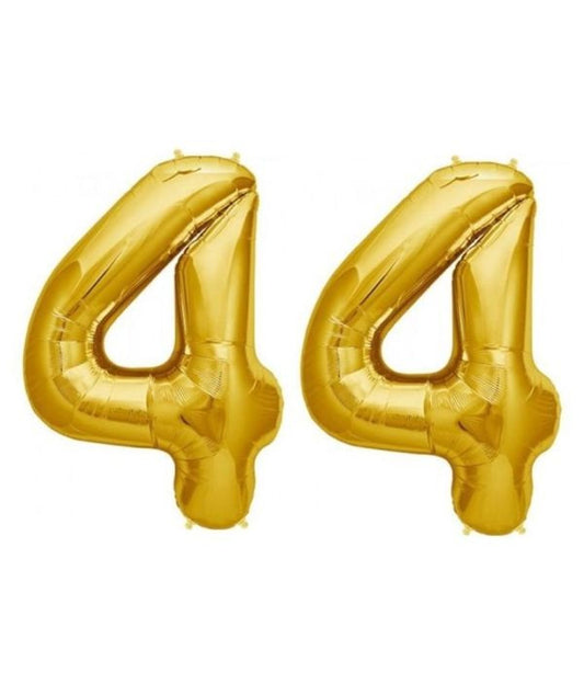 Number 44 Gold Foil Balloon 16 Inches