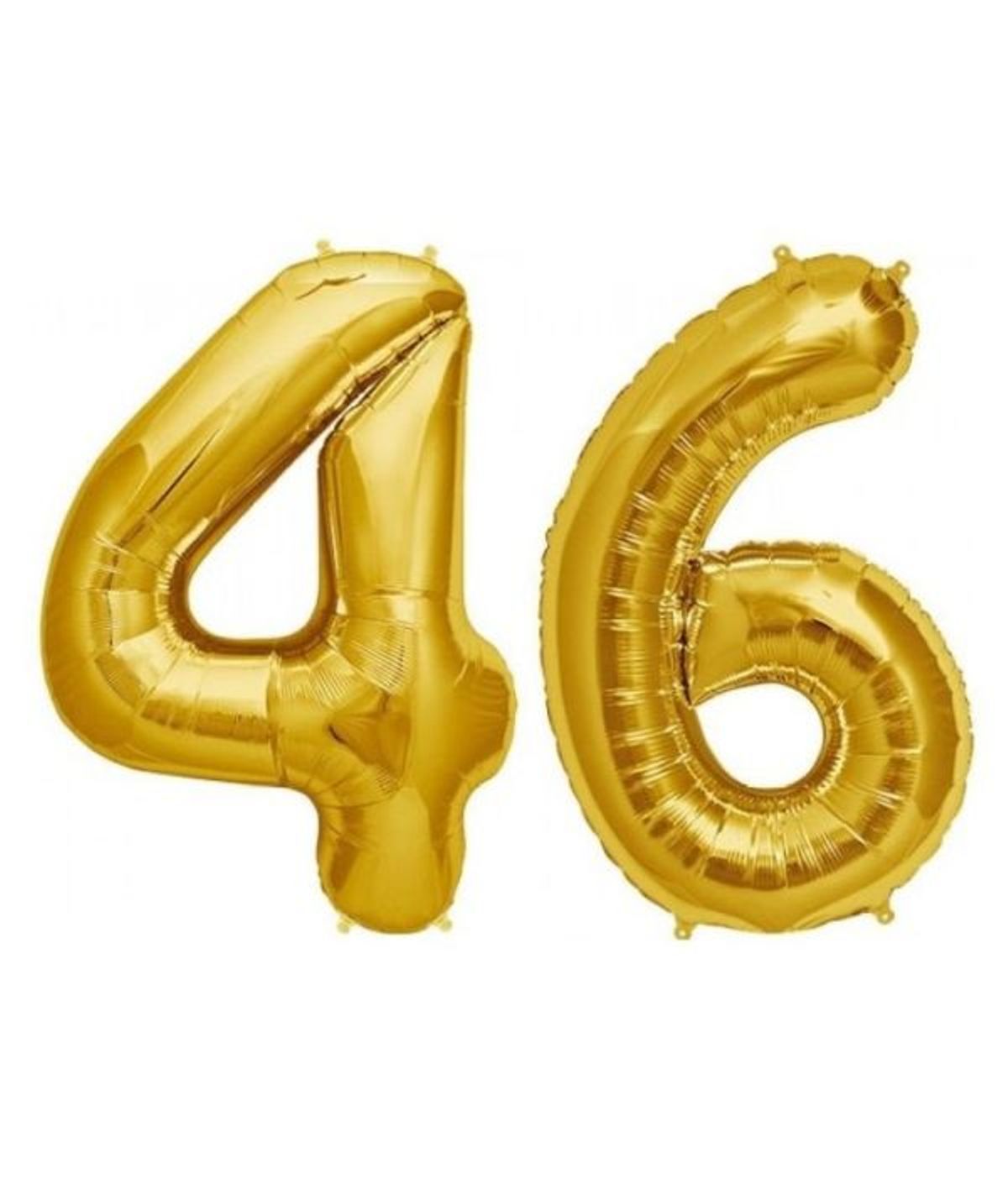 Number 46 Gold Foil Balloon 16 Inches