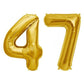 Number 47 Gold Foil Balloon 16 Inches