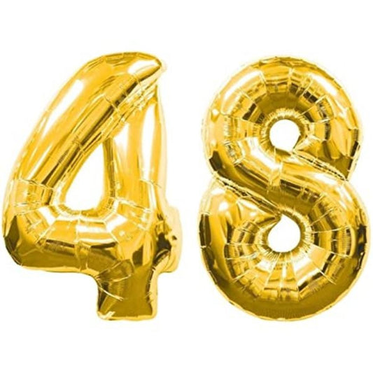 Number 48 Gold Foil Balloon 16 Inches