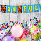 Hot Racing Wheels Theme I Am Four 4th Birthday Banner for Photo Shoot Backdrop and Theme Party