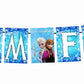 Frozen Theme I Am Four 4th Birthday Banner for Photo Shoot Backdrop and Theme Party