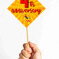 4th  Anniversary Theme Props Anniversary Decoration Backdrop Photo Shoot, Photo Booth Party Item for Adults and Kids