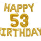Happy 53rd Birthday Foil Balloon Combo Party Decoration for Anniversary Celebration 16 Inches