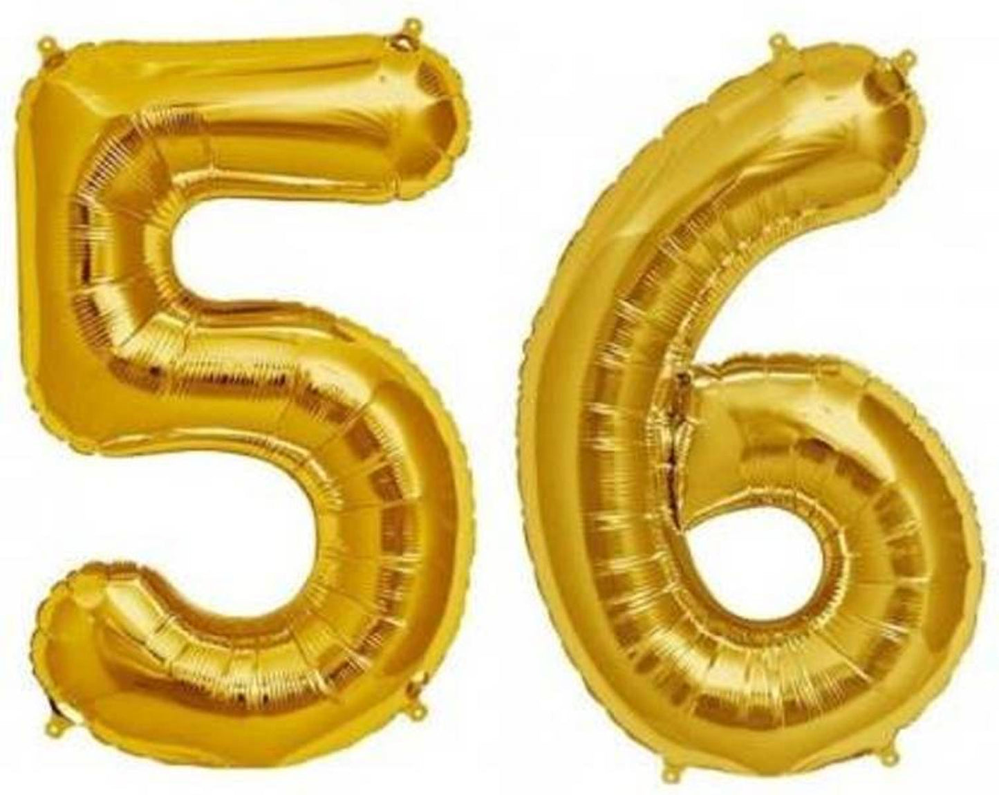 Number 56 Gold Foil Balloon 16 Inches
