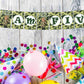 Camo Military I Am Five 5th Birthday Banner for Photo Shoot Backdrop and Theme Party