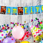 Hot Racing Wheels Theme I Am Five 5th Birthday Banner for Photo Shoot Backdrop and Theme Party