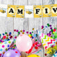 HoneyBee Theme I Am Five 5th Birthday Banner for Photo Shoot Backdrop and Theme Party
